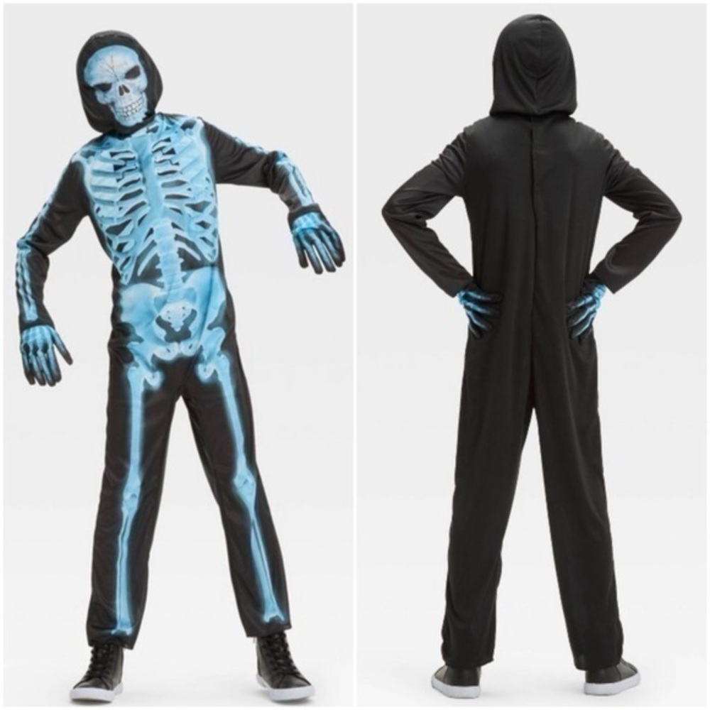 Hyde Eek Small Kids Target XRay Skeleton Jumpsuit Mask Gloves Halloween Costume